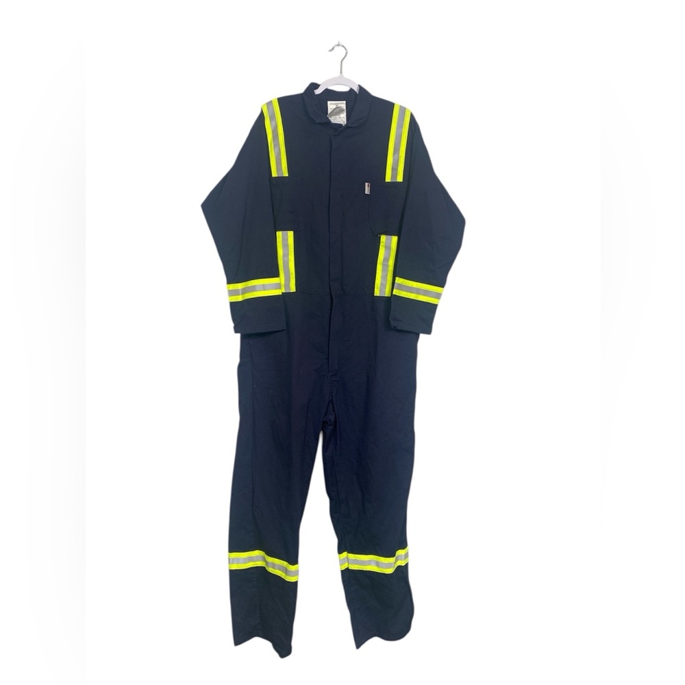 FR Flame Resistant Coveralls XL Westex UltraSoft Navy Reflective Workwear